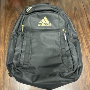 Adidas Excel 7 Backpack School Bookbag Laptop One Size Black/Gold